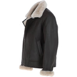 Sheepskin Flying Jacket Brn/cream: KE-184