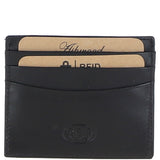 Men's Leather Card Holder & Key Ring Gift Set Black: GS-1234