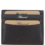 Men's Leather Card Holder & Key Ring Gift Set Brown: GS-1234