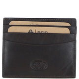 Men's Leather Card Holder & Key Ring Gift Set Brown: GS-1234