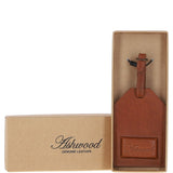 Leather Travel Luggage Tag Tan: 5996