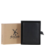 Leather Classic 6 Card Billfold  Wallet Black/mud: FEN-556