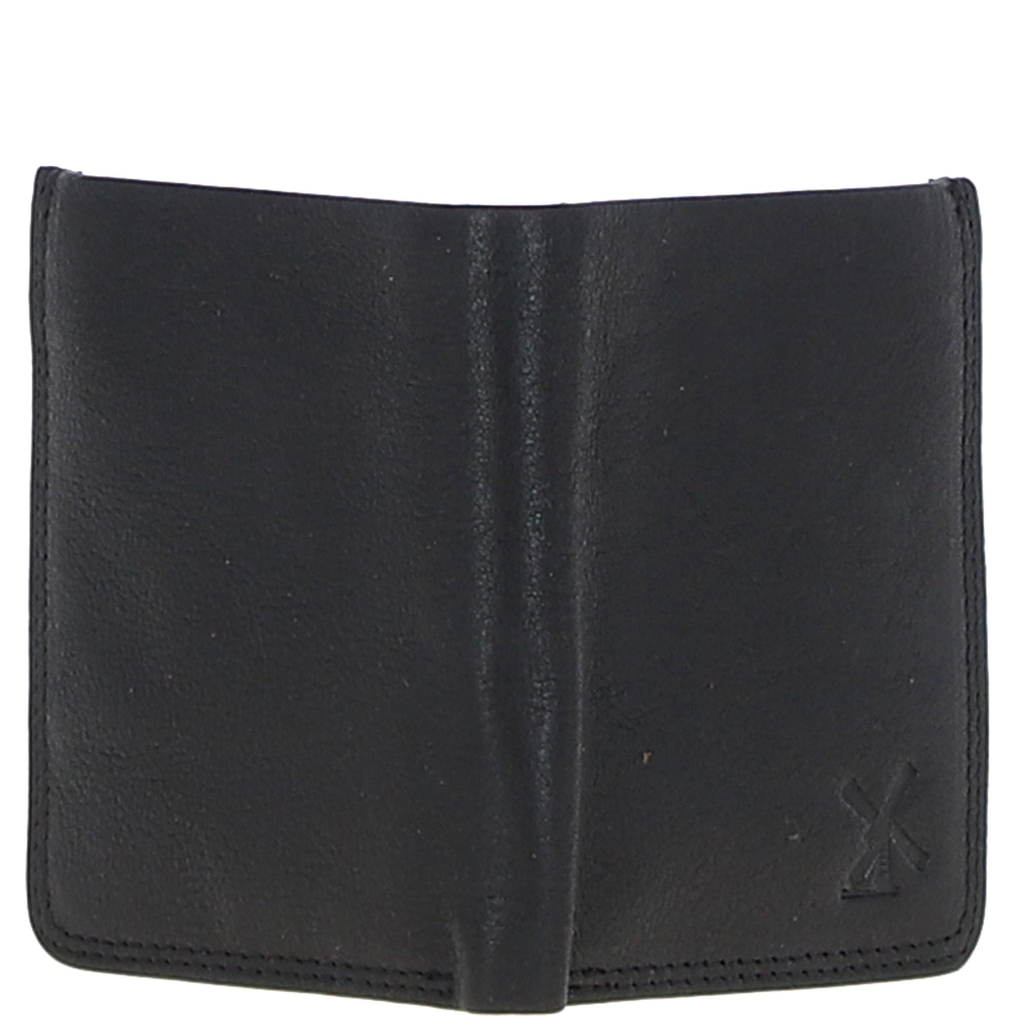 Leather Classic 6 Card Billfold  Wallet Black/mud: FEN-556