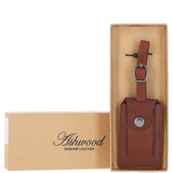 Leather Travel Luggage Tag Tan : Stratford l tag