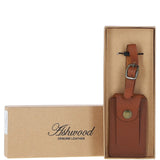 Leather Travel Luggage Tag Tan : Spitalfields l tag