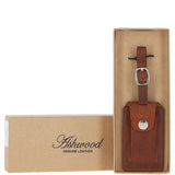 Leather Travel Luggage Tag Tan : Kingston