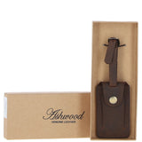 Leather Travel Luggage Tag Mud  :Poh-1546