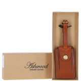 Leather Travel Luggage Tag G Chestnut  :Poh-1546