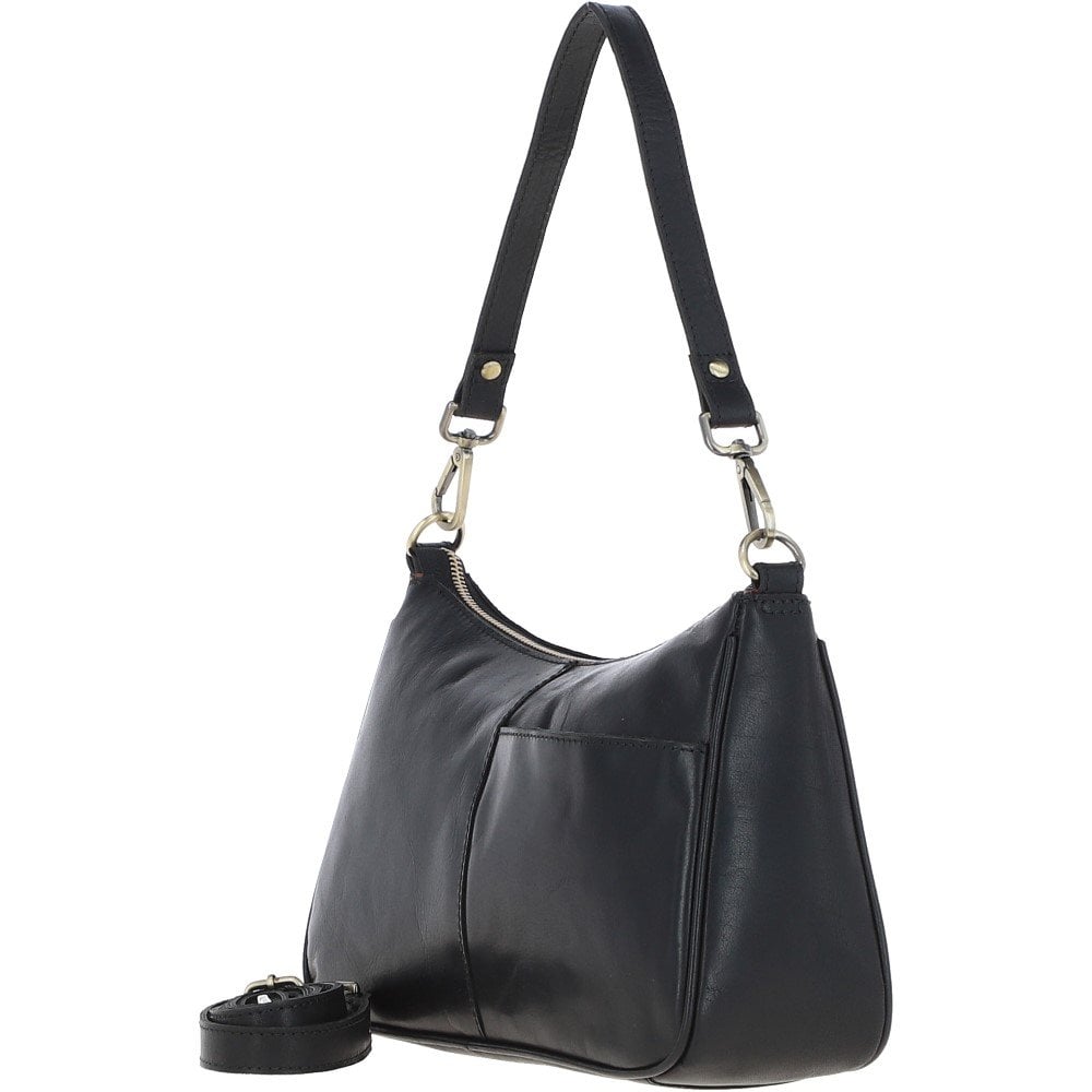 Ashwood Leather Shoulder Bag Black: T-84