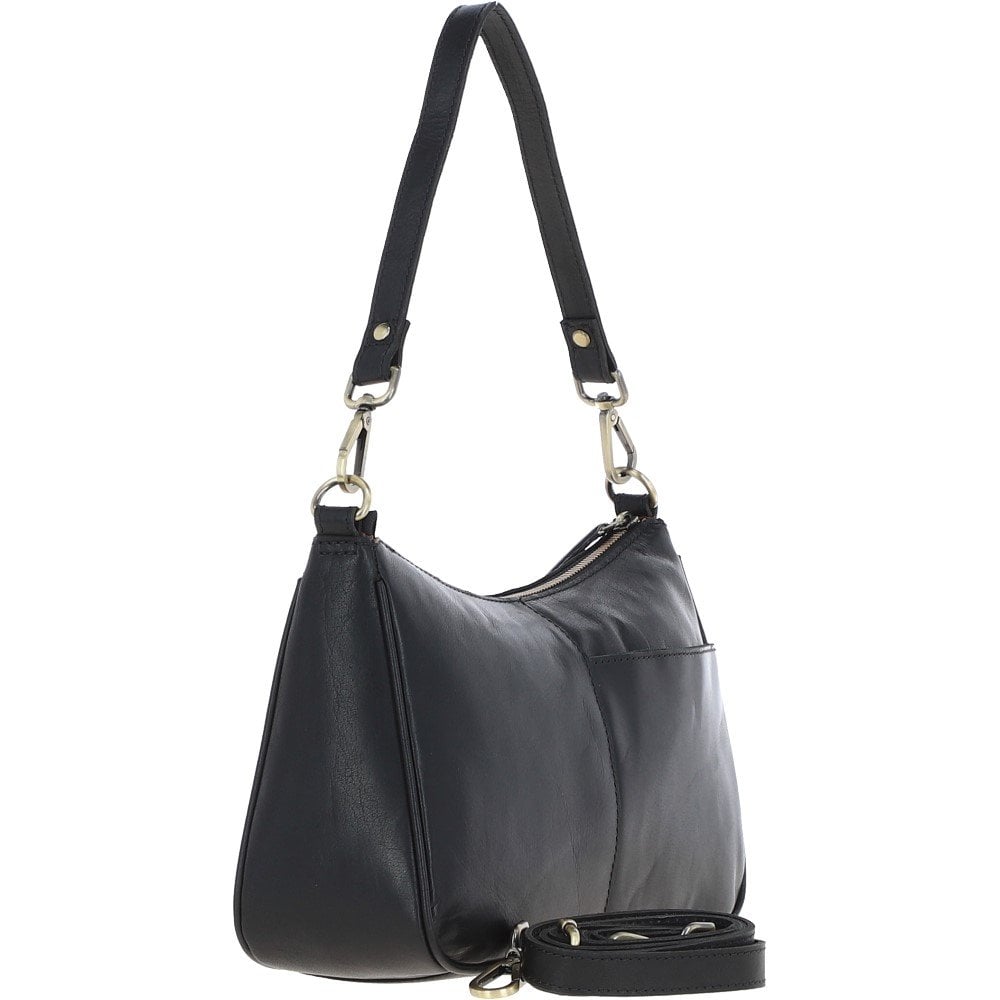 Ashwood Leather Shoulder Bag Black: T-84