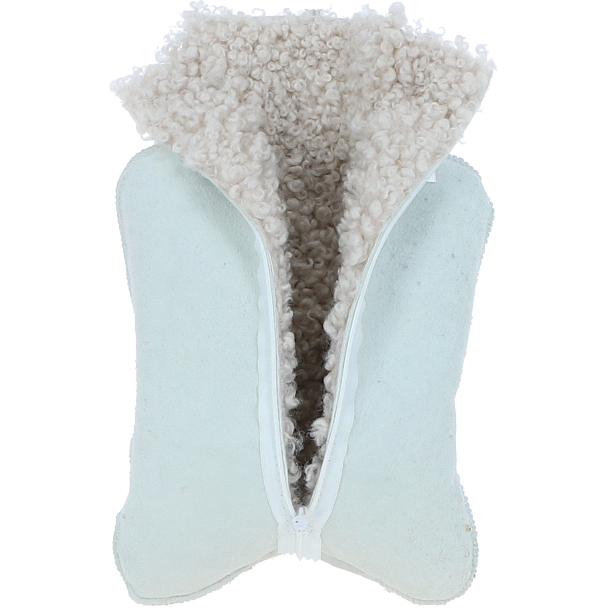 Fenland Curly Wool Hot Water Bottle Cover Beige 2L