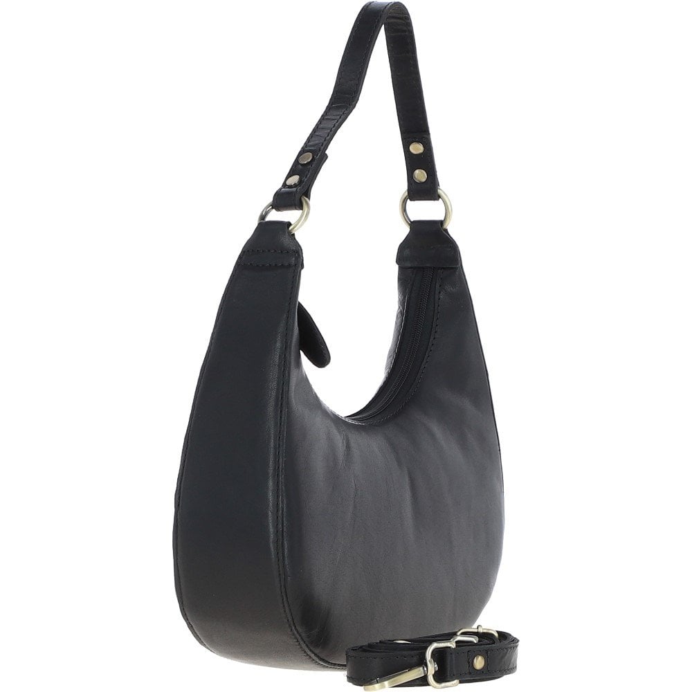 Ashwood Leather Shoulder Bag Black: T-86