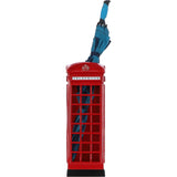 Traditional English London Phone Box Umbrella Holder Red Metallic Stand: DI-6783
