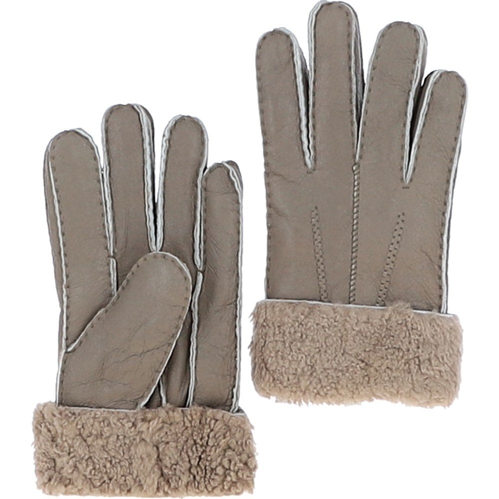 Mens Leather Sheepskin Gloves Taupe: DB905