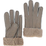 Mens Leather Sheepskin Gloves Taupe: DB905