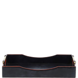 Luxury Rectangular Leather Tray Navy: TBZ1UC611