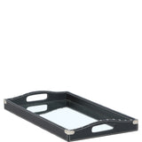 Luxury Rectangular Leather Tray Black: AGC-57