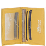 Leather Card Holder with Mirror & Key Ring Gift Set Yellow :slg-31243