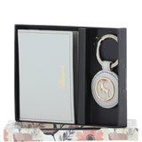 Leather Card Holder with Mirror & Key Ring Gift Set Ice Grey :slg-31243