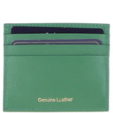 Leather Card Holder & Key Ring Gift Set Green :slg-31342
