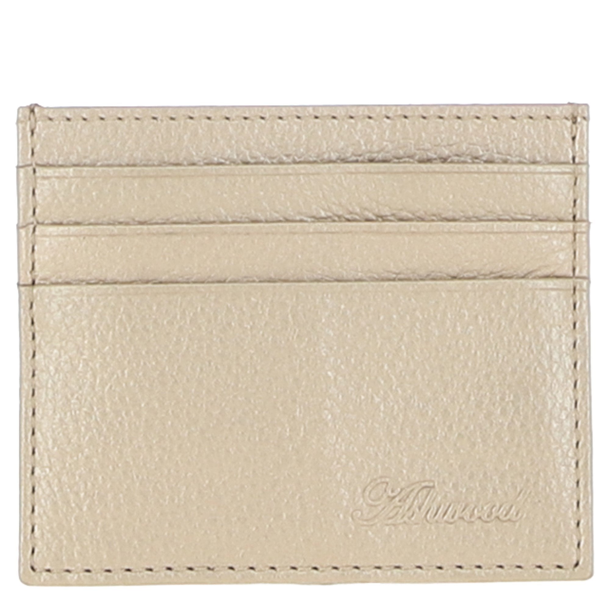 Leather Card Holder & Key Ring Gift Set Gold :slg-31342