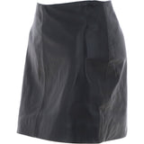 Stylish Leather Pencil Skirt Black: skirt 14
