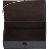 Leather Decorative Home Accessories Box Dk Brown: AGC-77