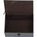 Leather Decorative Home Accessories Box Dk Brown: AGC-76