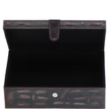 Leather Decorative Home Accessories Box Black/red: AGC-45