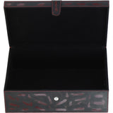 Leather Decorative Home Accessories Box Black/red: AGC-44