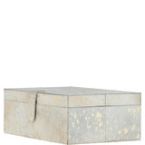 Leather Decorative Home Accessories Box Hair-on Hide White Gold: AGC-47