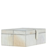 Leather Decorative Home Accessories Box Hair-on Hide Off White: AGC-61
