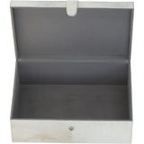 Leather Decorative Home Accessories Box Hair-on Hide Off white: AGC-60