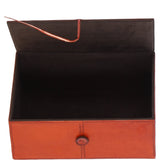 Leather Decorative Home Accessories Box Tan: AGC-35