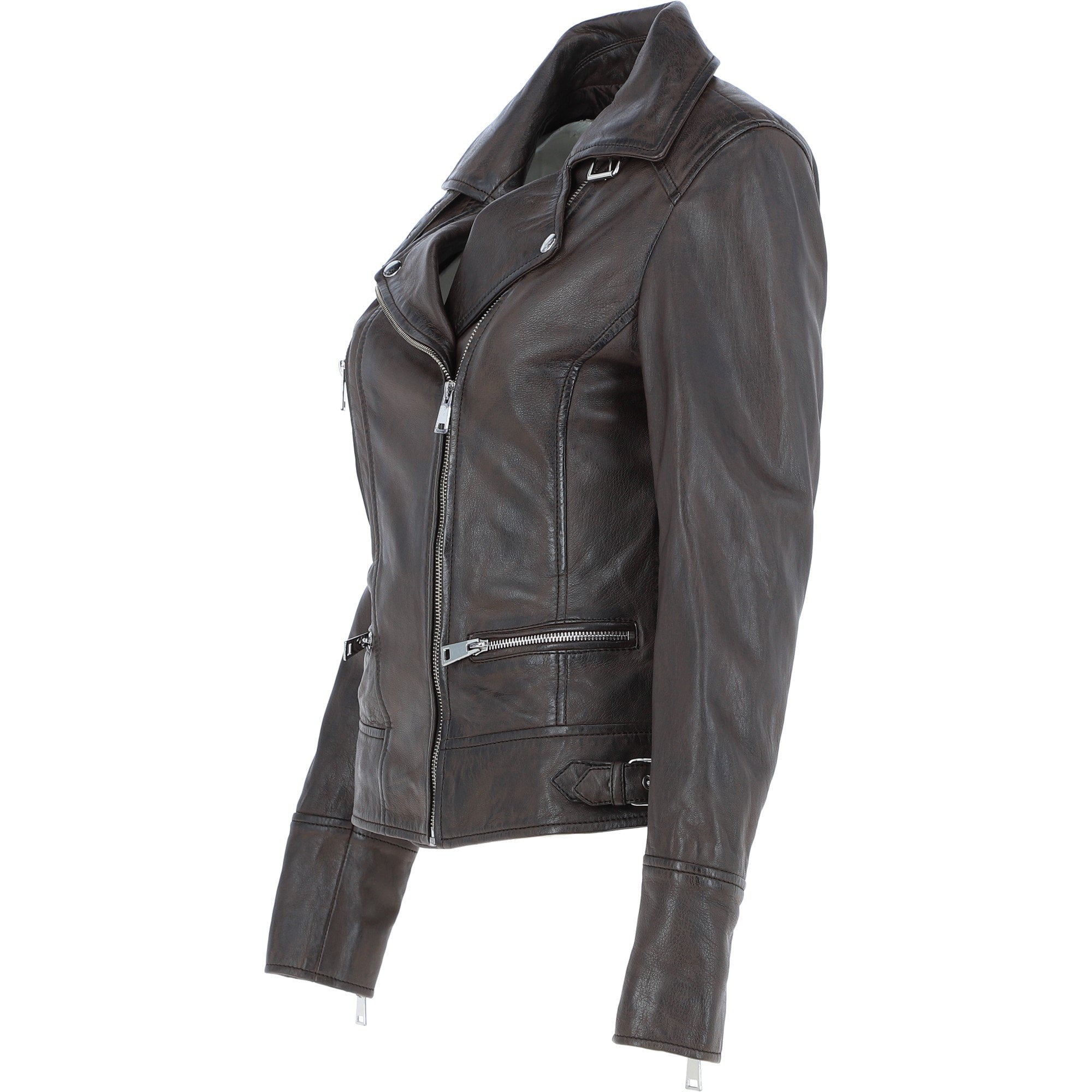 Women's Leather Biker Style Jacket Nevada : 1132 BIKER