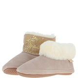 Sheepskin Slippers Beige Leopard: LADIES BOOTYS