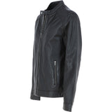 Ashwood Mens Leather Biker Jacket Dark Brown: AMJ-8
