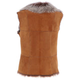 Reversible Toscana Suede Leather Gilet Whisky: KB-42