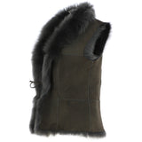 Reversible Toscana Suede Leather Gilet Green: KB-42