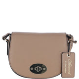 Real Leather Saddle Crossbody Bag Parafin: 63753