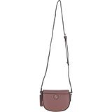 Real Leather Saddle Crossbody Bag Rose: 63753
