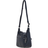 Ashwood Real Leather Top Zip Crossbody Bag Cotwold Navy : 63931