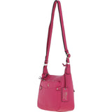 Ashwood Real Leather Top Zip Crossbody Bag Rasberry Sorbet: 63931
