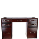 Luxury Handcrafted Leather Writing Desk Chestnut: LF-149
