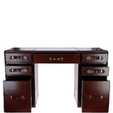 Luxury Handcrafted Leather Writing Desk Chestnut: LF-149