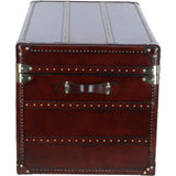 Ashwood Luxury Wide Real Leather Trunk Chestnut: LF-155