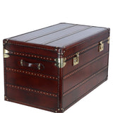 Ashwood Luxury Wide Real Leather Trunk Chestnut: LF-155