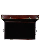 Ashwood Luxury Wide Real Leather Trunk Chestnut: LF-155
