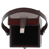 Ashwood Leather's Premium Wine Bottle Case with Strap Chestnut: LF-127