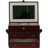 Ashwood Leather's Luxury Jewellery Box Large Chestnut: LF-164